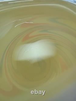 Carlo Moretti Murano Glass Vase Archive Revival Marbled Sphere Hand Blown Italy