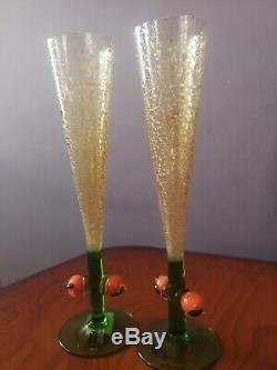 Carlo Moretti Tall Champagne Glass Signed 1993 Tavola Collezone Calici 9375