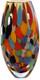 Carnival Confetti Hand Blown Murano Style Art Glass Vase Multicolor Delight