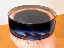 Cenedese Murano Italy Italian Sommerso Art Glass Geode Bowl Vtg Seguso Poli Mcm