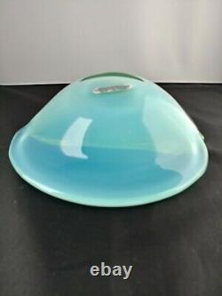 Cenedese signed Murano opaline clam shell bowl Gorgeous