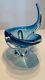 Chalet Glass Murano Lorraine Art Colbalt Blue Abstract Hand Blown Bowl