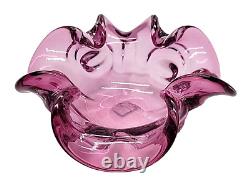 Cyan Design Abbie Pink Medium blown glass bowl UNIQUE SHAPE Murano Style Home De