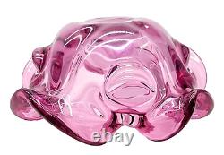 Cyan Design Abbie Pink Medium blown glass bowl UNIQUE SHAPE Murano Style Home De