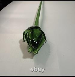 DEFECTIVE Lot Of 12 Vtg Murano Style Hand Blown Art Glass Long Stem Flo G3D