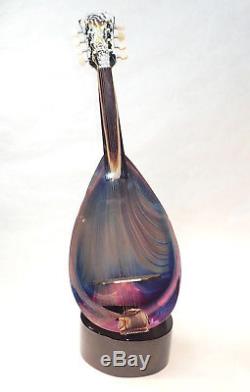 DINO ROSIN Hand Blown Murano Mandolin Art Glass Sculpture Video in description