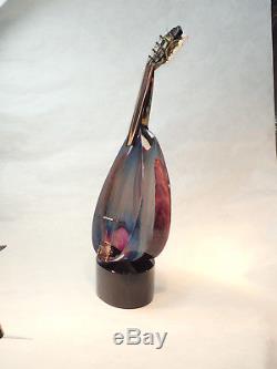 DINO ROSIN Hand Blown Murano Mandolin Art Glass Sculpture Video in description