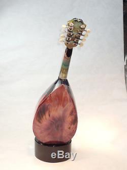 DINO ROSIN Hand Blown Murano Mandolin Art Glass Sculpture Video in description