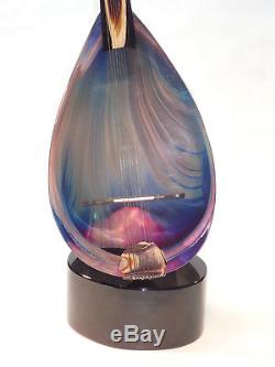 DINO ROSIN Hand Blown Murano Mandolin Art Glass Sculpture Video in description