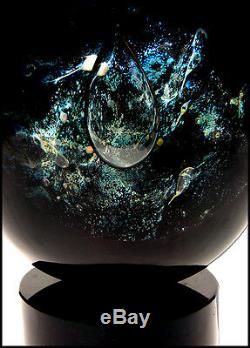 DINO ROSIN Original Hand Blown Murano Glass Sculpture Signed Artwork Planet SBO