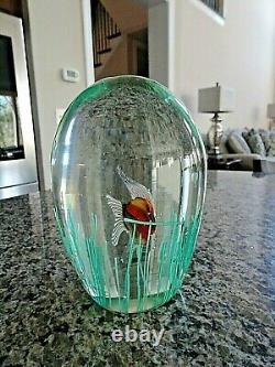 DOORSTOP 7 LARGE FRATELLI TOSO Murano Art Glass FISH SEAWEED Paperweight 8.7lbs