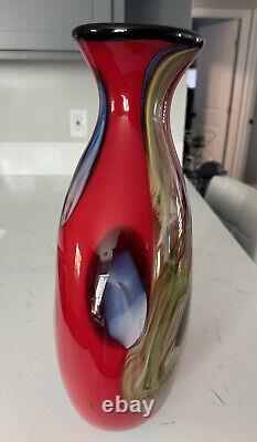 Davide Salvadore Studio Large Italian Murano Hand Blown Case Glass Vase. RARE