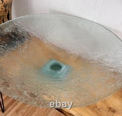 Dawn Taylor Signed Gallery 20 Art Glass Green Pedestal Murano Style Hand Blown
