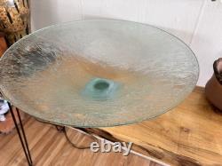 Dawn Taylor Signed Gallery 20 Art Glass Green Pedestal Murano Style Hand Blown