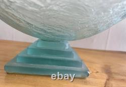 Dawn Taylor Signed Gallery 20 Art Glass Green Pedestal Murano Style Hand Blown