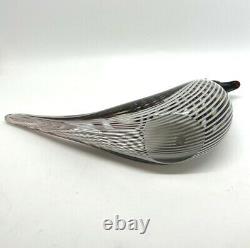 Dino Martens Fratelli Toso Murano Art Glass Bird 10 Striped