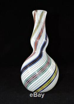 Dino Martens Glass Mezza Filigrana Vase By # 9764 Vintage Murano Authentic