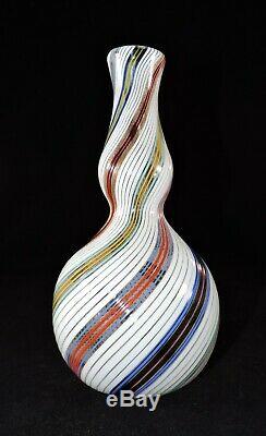 Dino Martens Glass Mezza Filigrana Vase By # 9764 Vintage Murano Authentic