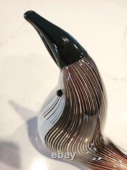 Dino Martens Vintage Murano Art Glass Bird Mezza Filigrana Aureliano Toso 1950