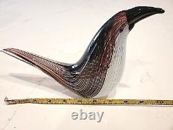 Dino Martens Vintage Murano Art Glass Bird Mezza Filigrana Aureliano Toso 1950