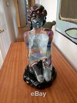 Dino Rosin ORIGINAL Hand Blown Murano Glass Double Signed Nude Sculpture