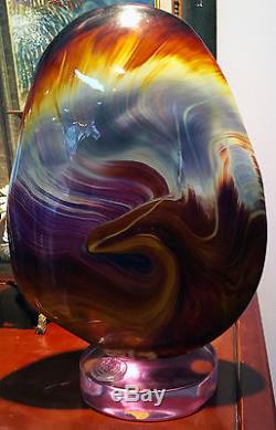 Dino Rosin ORIGINAL Hand Blown Murano Glass Double Signed Sculpture Early