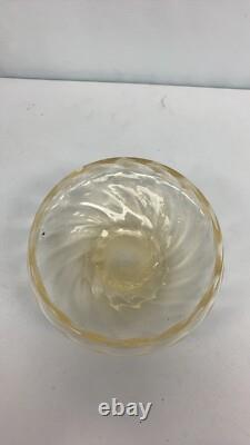 Donghia Murano Hand Blown Glass bowl with24k Gold Dust/sands of Venice Circ07 RARE