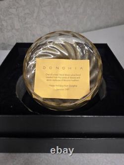 Donghia Murano Hand Blown Glass bowl with24k Gold Dust/sands of Venice Circ07 RARE