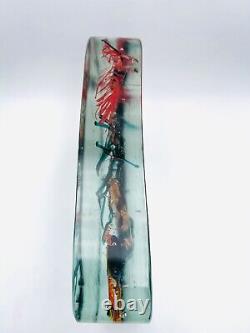 EXCEPTIONAL X LARGE MURANO BLOCK AQUARIUM FISH CENEDESE 1950s withLITE BASE