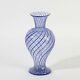 Early 1950-55 Cenedese a canne Murano glass vase blue pastel extremly fine piece