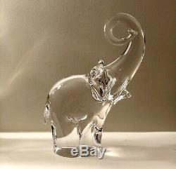 Elio Raffaeli For Oggetti Murano Italy Signed Art Glass Elephant Trunk Up 11 T