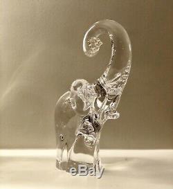 Elio Raffaeli For Oggetti Murano Italy Signed Art Glass Elephant Trunk Up 11 T