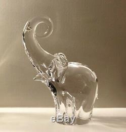 Elio Raffaeli For Oggetti Murano Italy Signed Art Glass Elephant Trunk Up 11 T