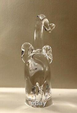 Elio Raffaeli For Oggetti Murano Italy Signed Art Glass Elephant Trunk Up 11 T