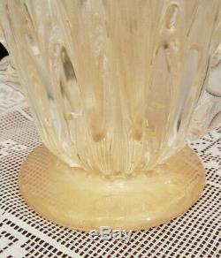 Ercole Barovier Repro Murano Glass 12 Vase Ventaglio Bullicante Gold Leaf