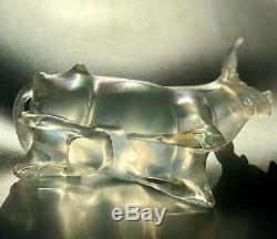 Ermanno Nason Murano Italy Iridescent Cow 1965 Vetreria Gino Cenedese Mucca