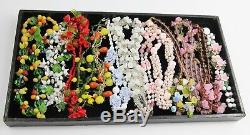 Estate Vintage Murano Hand Blown Carmen Miranda Glass Fruit Set Necklace Earring