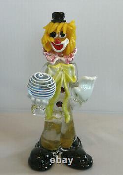 Estevan Rossetto Murano blown art glass vintage large sculpture Clown signed