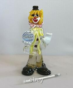 Estevan Rossetto Murano blown art glass vintage large sculpture Clown signed