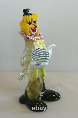 Estevan Rossetto Murano blown art glass vintage large sculpture Clown signed