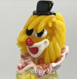 Estevan Rossetto Murano blown art glass vintage large sculpture Clown signed