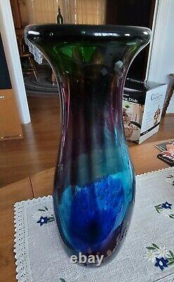 Exceptional MID Century Modern, Murano Italy, 15 Hand Blown Art Glass Vase