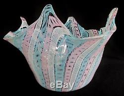 Exceptional & Very Large Fratelli Toso Murano Handkerchief Art Glass Vase Bowl