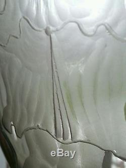 Exquisite Seguso Vetri Murano hand blown/cut glass cup vase 28 inches, Neptune