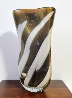 Exquisite Vintage Signed Murano Seguso Viro'Capo Nord' Art Glass Vase Rare