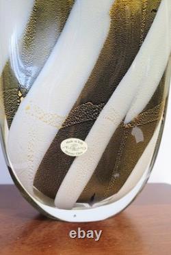 Exquisite Vintage Signed Murano Seguso Viro'Capo Nord' Art Glass Vase Rare