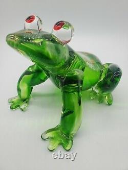 Extra Large Murano Art Glass Hand blown Frog Figurine