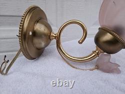 F. FABBIAN Frosted Hand-Blown Pink Glass Murano Made in Italy Wall Sconces