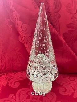 FLAWLESS MURANO Italy Barbini Bullicante Art Crystal CHRISTMAS TREE Aventurine