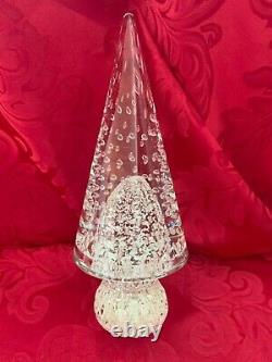 FLAWLESS MURANO Italy Barbini Bullicante Art Crystal CHRISTMAS TREE Aventurine